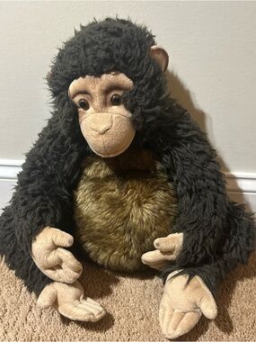 FAO Schwarz Toys R Us Large Chimpanzee Plush Stuffed Animal Monkey 2012 Rare
